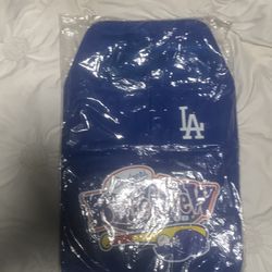 Vintage LA Dodgers blue crew fan club for back seat of car
