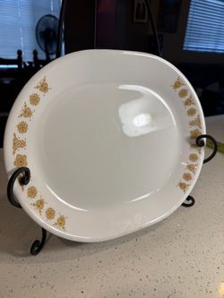 Vintage Corning Corelle Butterfly Gold 12” Oval Serving Platter USA