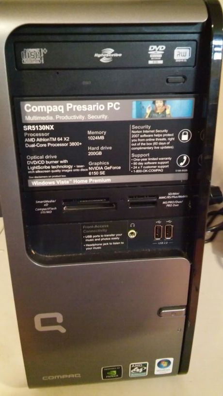 Compaq Presario PC for parts