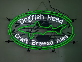 Dogfish Head Craft Brewed Ales IPA Neon Bar Sign