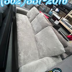Three Seater Sofa Couch Cama Nueva Bonita Corduroy