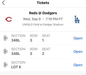 Dodgers vs Reds