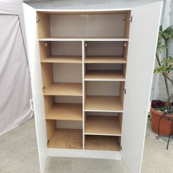 Storage Cabinet Or Pantry Cabinet With Adjustable Shelving 