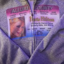 allure county paris hilton zip up