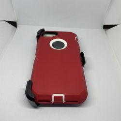 For iPhone 7/8 , iPhone 6, iPhone SE Red Belt Clíp Case 