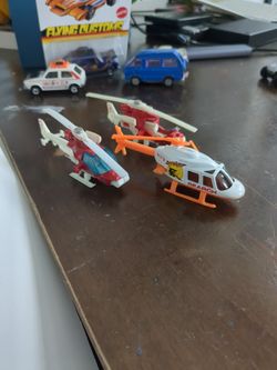 Matchbox helicopters and Hotwheels