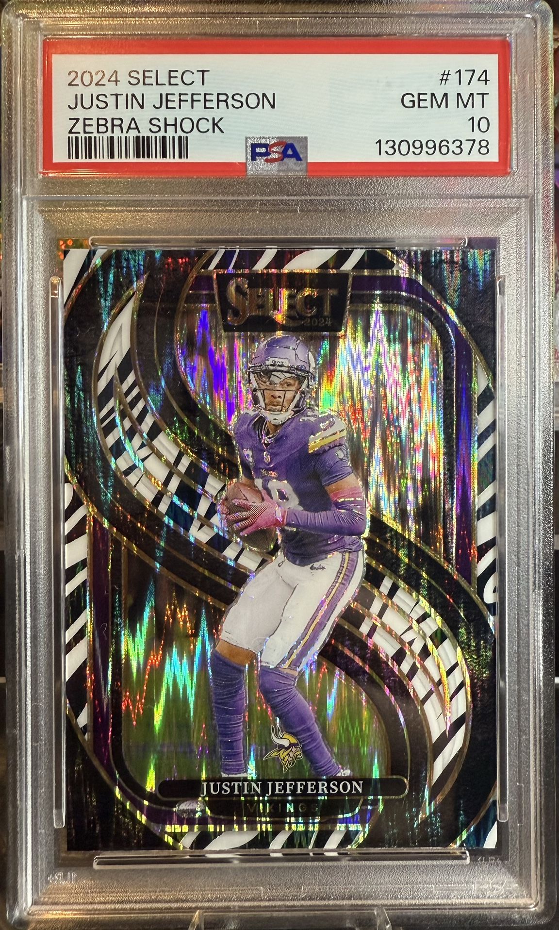 2024 SELECT JUSTIN JEFFERSON ZEBRA SHOCK