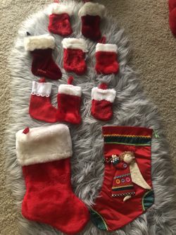 Bundle Of 10 Christmas Stockings