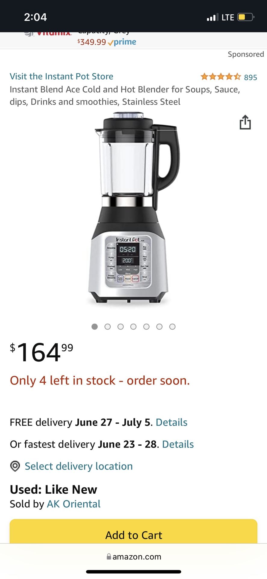 Ace Nova Cold And Hot Blender