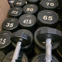 Iron Grip Urethane Dumbbells Gym Weight Set Olympic Weights