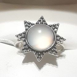 Sterling Silver Moonstone Ring 