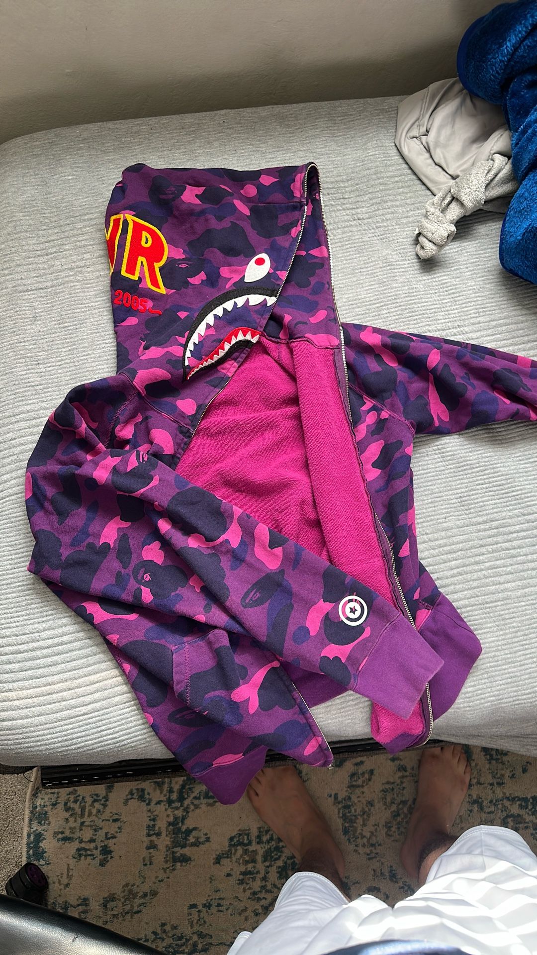 BAPE COLOR CAMO SHARK FULL ZIP HOODIE MENS