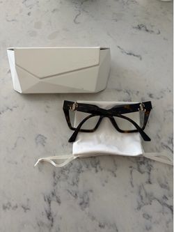 Jimmy Choo Women's Tortoiseshell Cat-Eye Glasses with Gold Accents