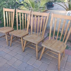4 Wooden Chairs 