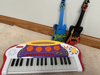 2 Play Guitars & Fisher Price Piano 