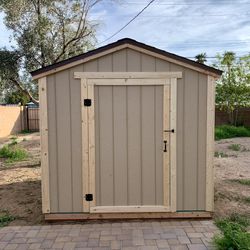 8 ft x 8 ft Wood Storage shed (Delivered & Installed)