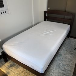 Twin Mattress + Bed Fra