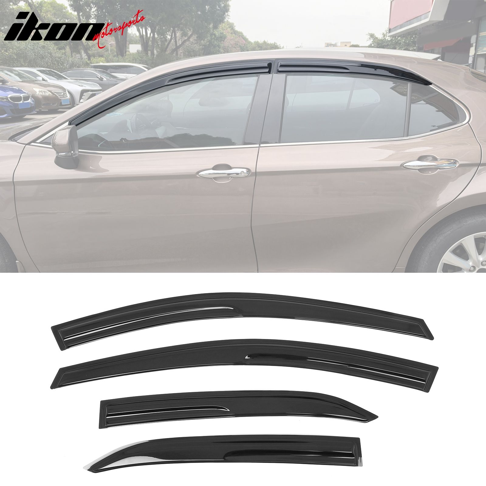 Fits 2018-2024 Toyota Camry Window Visor Mugen V2 Style Rain Sun Guard Deflector Vent
