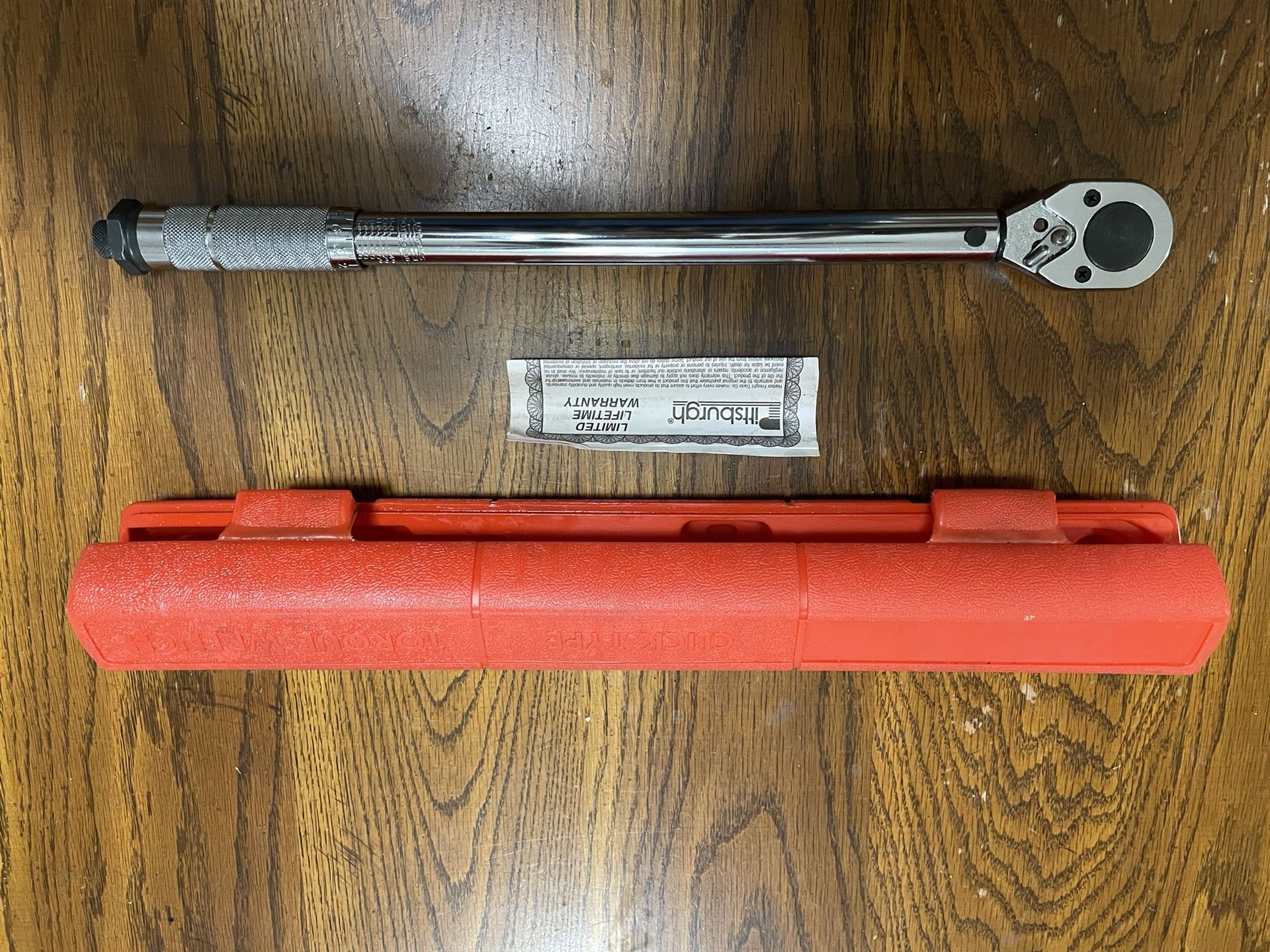 Pittsburgh 1/2 In Drive Torque Wrench