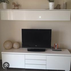 IKEA Besta Burs High Gloss Entertainment Set 