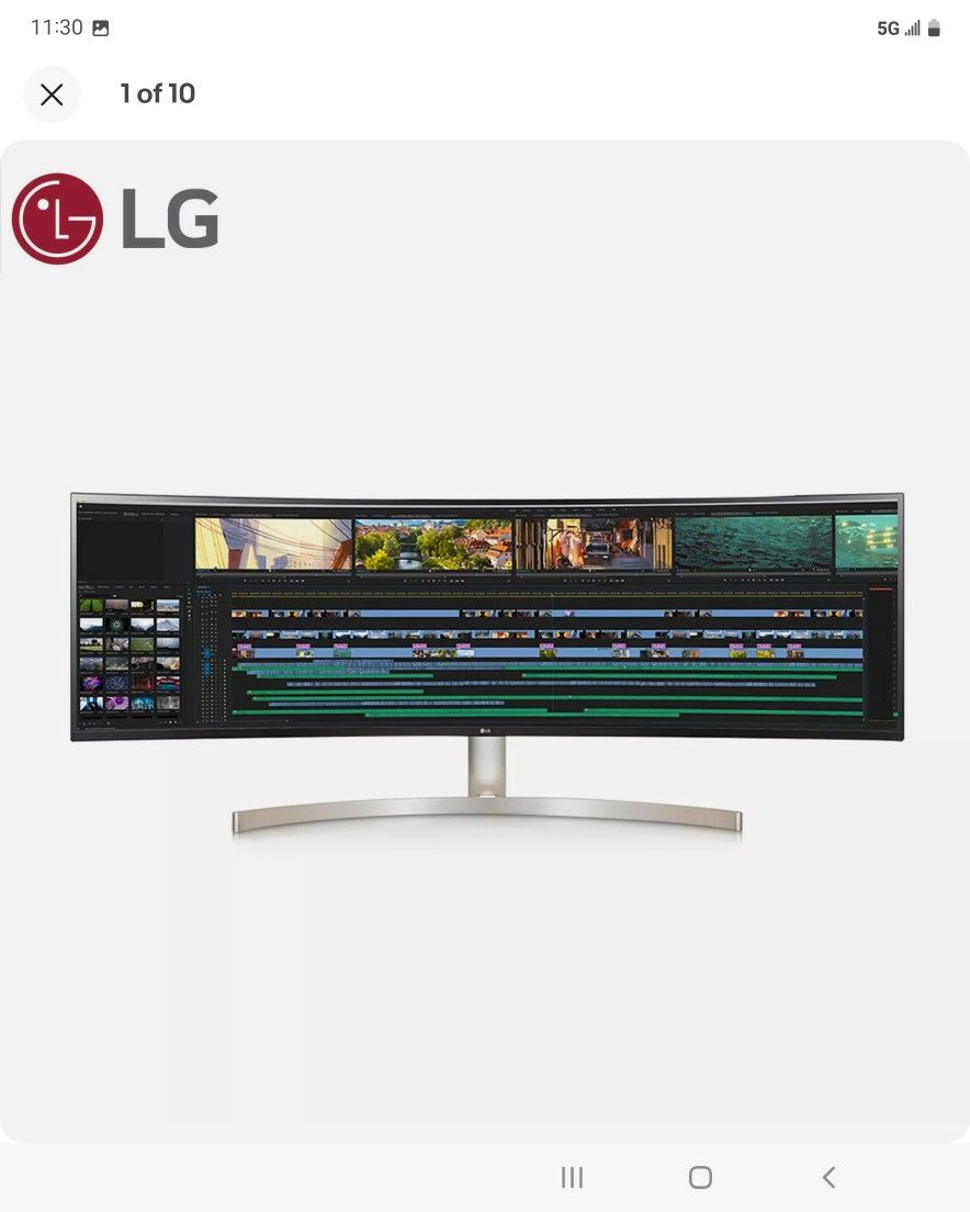 LG 49WL95C-W Ultrawide Dual QHD Monitor 49" 32:9 (5120 x 1440) Curved IPS HDR10 Gaming