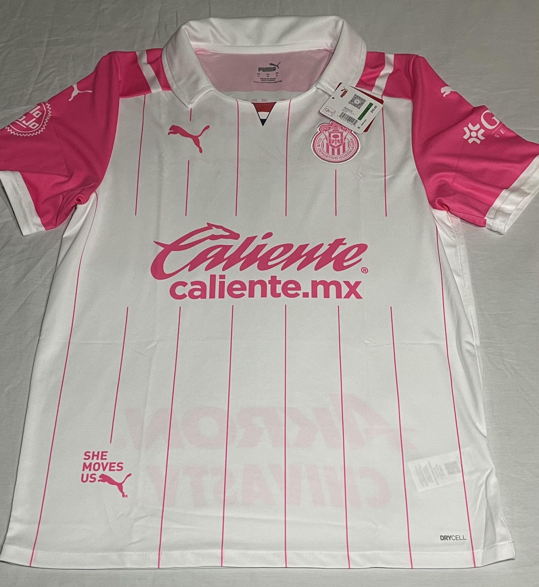 Chivas Unisex Pink Large Jersey Original With Tags