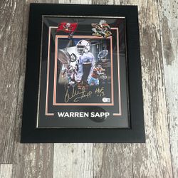 Warren Sapp Autographed Picture With Authenticity Sticker 