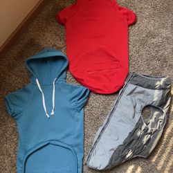 2 Hoodie sweatshirts & 1 Reflective Rain Coat