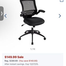 Realspace® Calusa Mesh Mid-Back Manager's Office Chair, Black, BIFMA Compliant