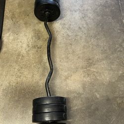 EZ CURL BAR AND WEIGHTS