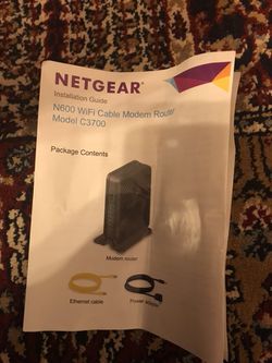 Netgeat N600- WiFi cable modem router