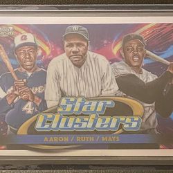2025 Topps Cosmic Chrome Aaron/Ruth/Mays Triple Star Clusters
