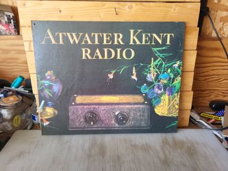 Atwater Kent Radio Vintage Metal Sign 13"x16"