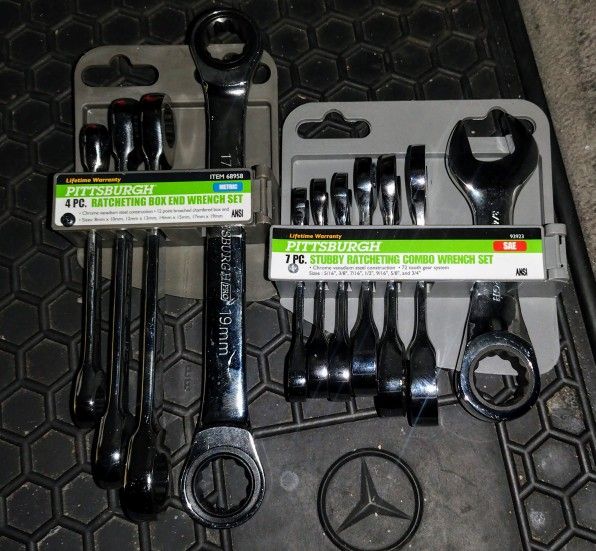 Pittsburgh Ratcheting Box End Wrench Sets ×2