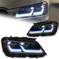Car lights, X3 F25, LED headlight, projector lens, 2010-2013, Pre-LCI, head lamp, front DRL signal, automotive accessories