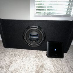 Hifonics 12" Car Subwoofer + Alpine Amp +Vented Sub Enclosure Box