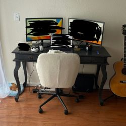 LARGE Solid Wood Desk, 3 Deep Solid Wood Drawers 