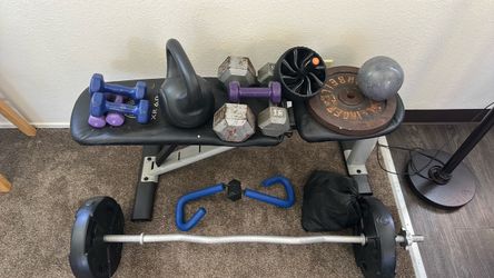 Workout bench & accessories