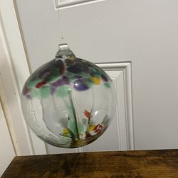 Hand-Blown Kitras Art Glass Orb – Tree of Enchantment Style Ornament