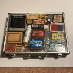 Wooden Stamp Collection With Ink Pad