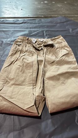 Khaki Elastic Waist Shorts