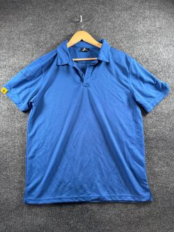 Men’s Large Blue Performance Shirt Short Sleeve Golf Athletic Casual
