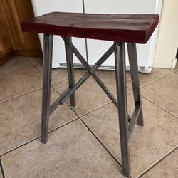 Modern Industrial Rustic Backless Stool