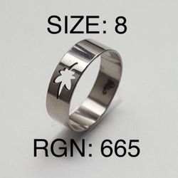 Stainless Steel Ring Band: Size-8/RGN-665