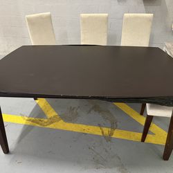 Solid wood dining table/chairs