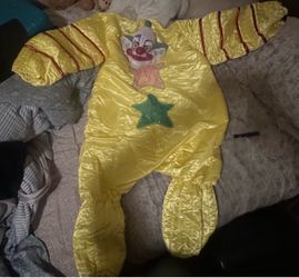 Yellow killer Clown out of space Halloween Costume