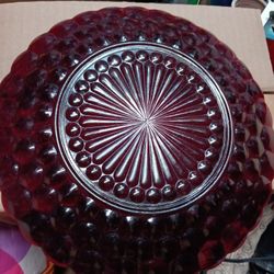 5 Vintage Anchor Hocking Royal Ruby Dinner Plates