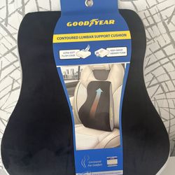Goodyear Back Support Cushion Ultra-Soft Plush Cover Memory Foam 