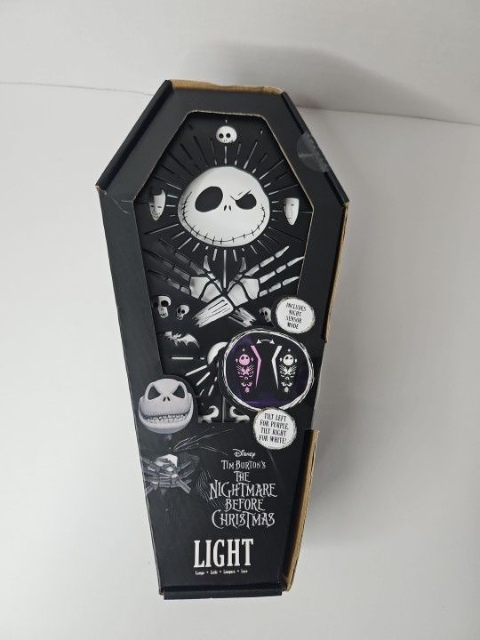 Authentic Disney Coffin Shaped Nightmare Before Christmas 3D Light Brand New