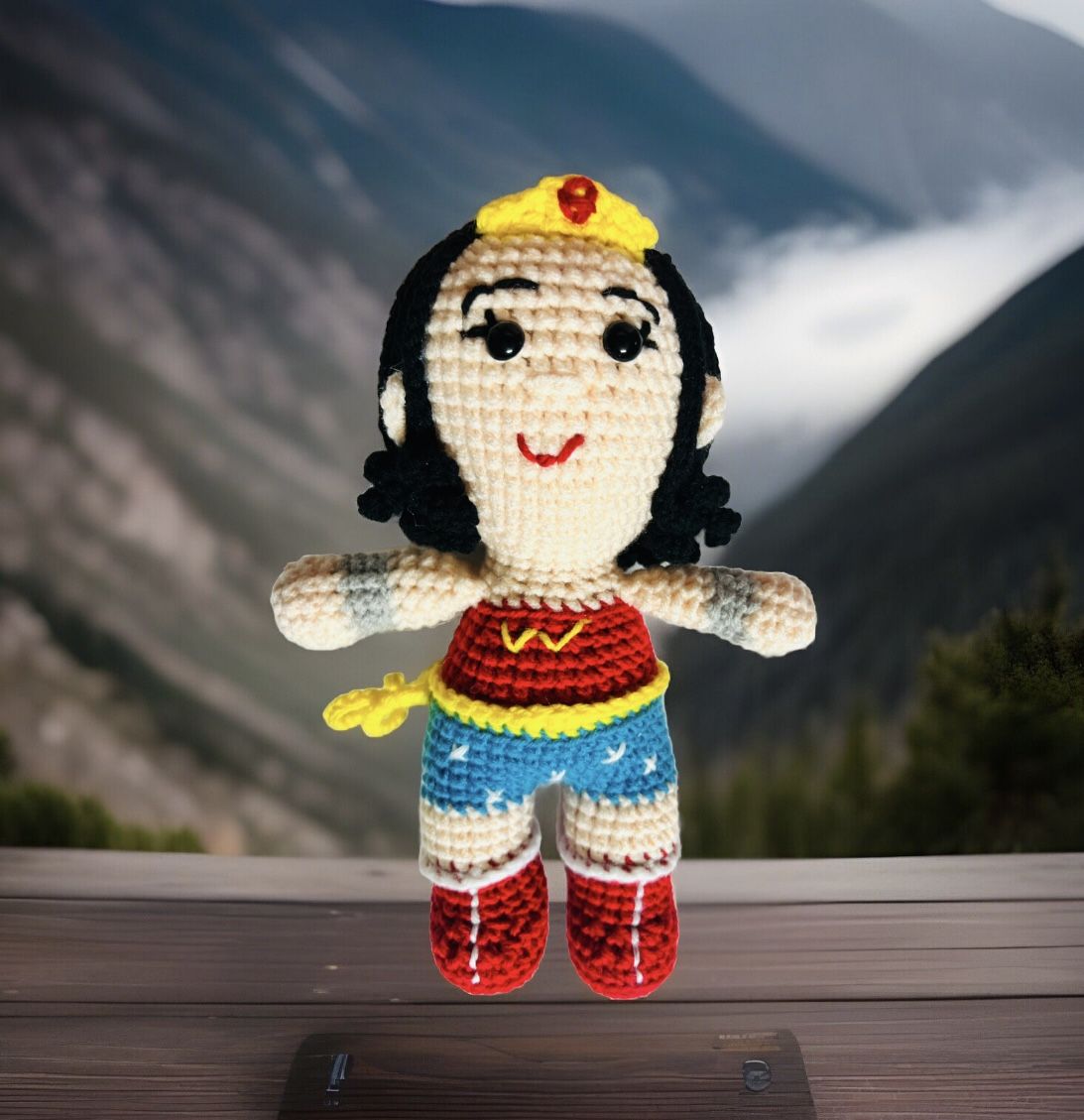 Wonder woman Crochet Doll PLUSH figure toy Amigurumi handmade NEW-USA seller